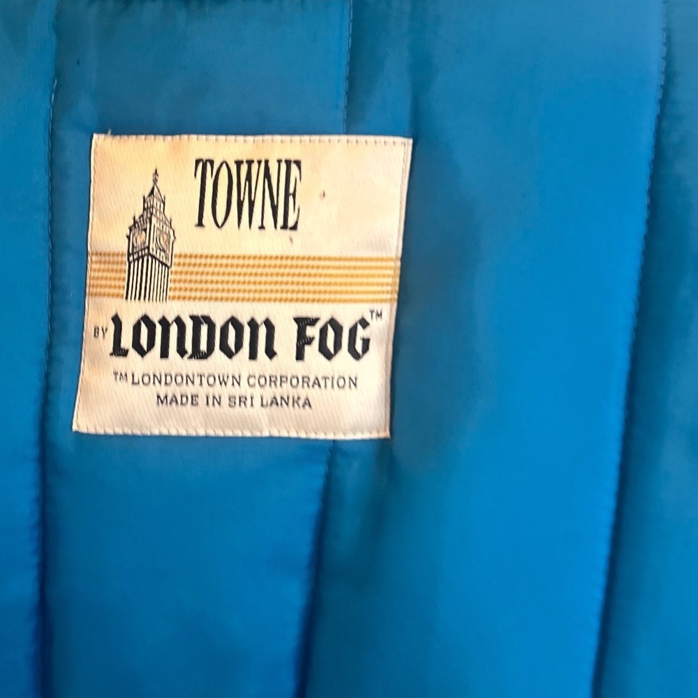 Vintage Towne by London Fog Teal Blue Zip Front Quilted Lined Jacket Mens Medium - Picture 6 of 8